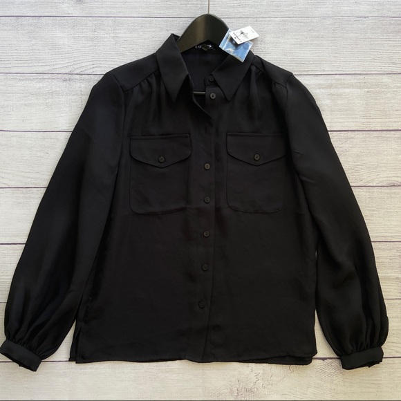 EXPRESS Ballon Sleeve Utility Shirt - Picture 2 of 10